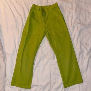 Big Bud Press Pencil Pants in Bright Olive (Small)